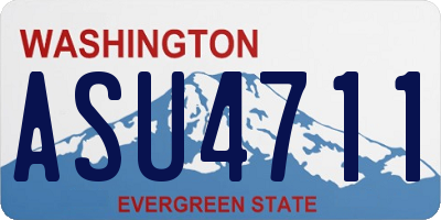 WA license plate ASU4711