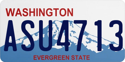 WA license plate ASU4713
