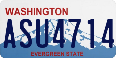 WA license plate ASU4714