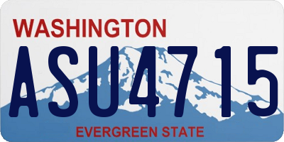 WA license plate ASU4715