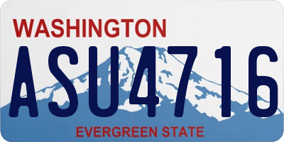 WA license plate ASU4716