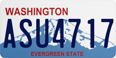 WA license plate ASU4717