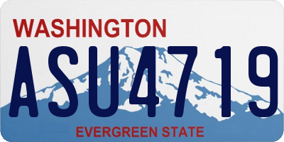 WA license plate ASU4719