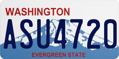 WA license plate ASU4720