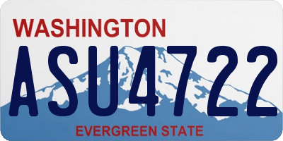 WA license plate ASU4722