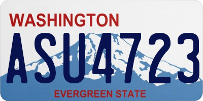 WA license plate ASU4723