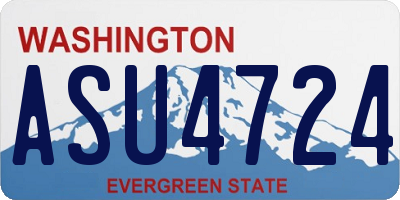 WA license plate ASU4724