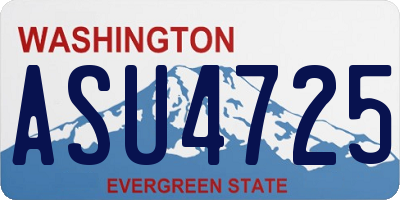 WA license plate ASU4725