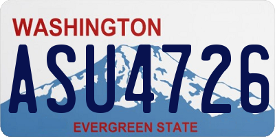 WA license plate ASU4726