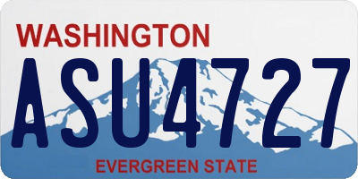 WA license plate ASU4727