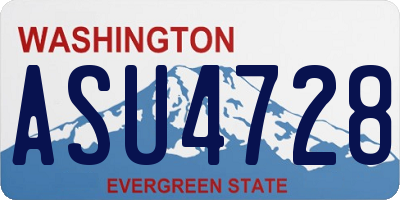 WA license plate ASU4728