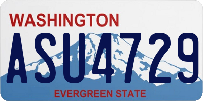WA license plate ASU4729