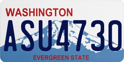 WA license plate ASU4730