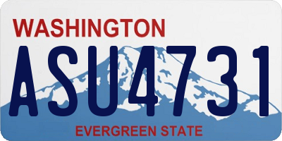 WA license plate ASU4731