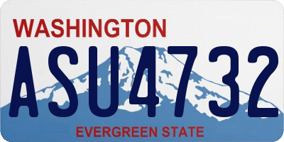 WA license plate ASU4732