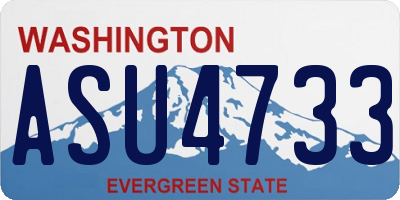 WA license plate ASU4733