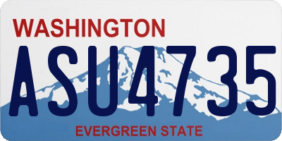 WA license plate ASU4735
