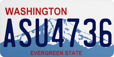 WA license plate ASU4736