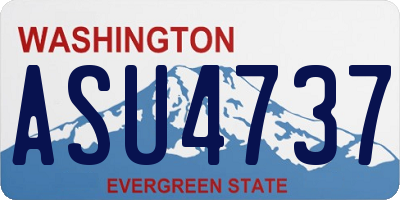 WA license plate ASU4737