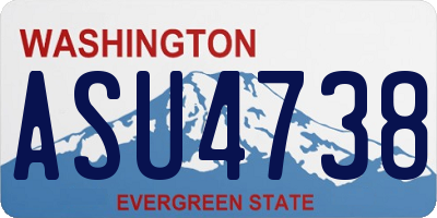 WA license plate ASU4738