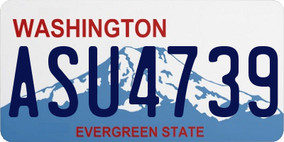 WA license plate ASU4739