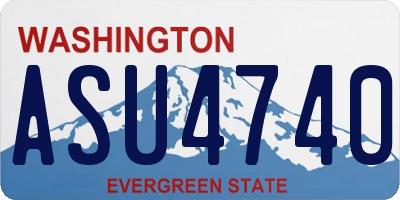 WA license plate ASU4740