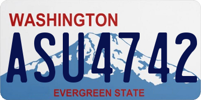 WA license plate ASU4742