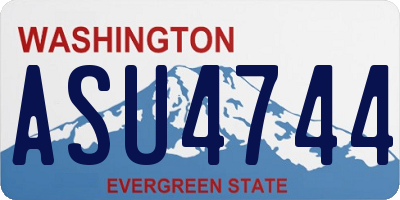 WA license plate ASU4744