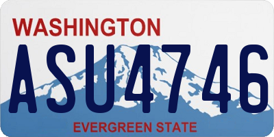 WA license plate ASU4746