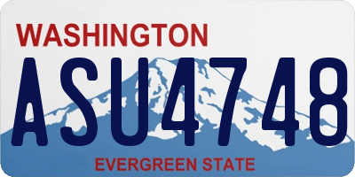WA license plate ASU4748