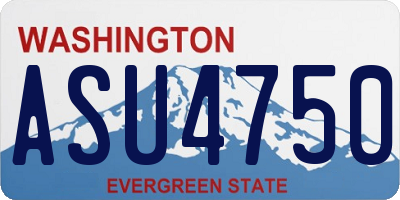 WA license plate ASU4750