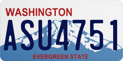 WA license plate ASU4751