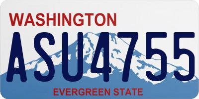 WA license plate ASU4755