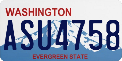 WA license plate ASU4758