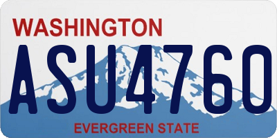 WA license plate ASU4760
