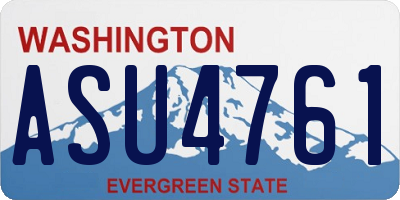 WA license plate ASU4761