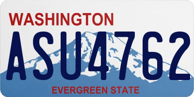 WA license plate ASU4762