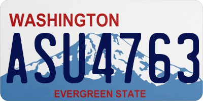 WA license plate ASU4763