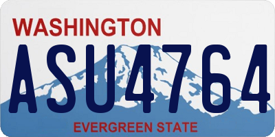 WA license plate ASU4764