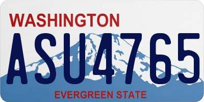 WA license plate ASU4765