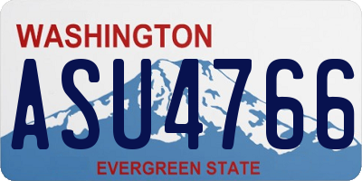 WA license plate ASU4766