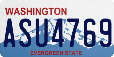 WA license plate ASU4769
