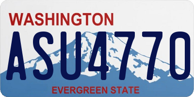 WA license plate ASU4770