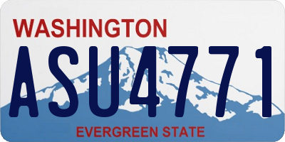 WA license plate ASU4771