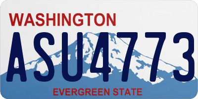 WA license plate ASU4773