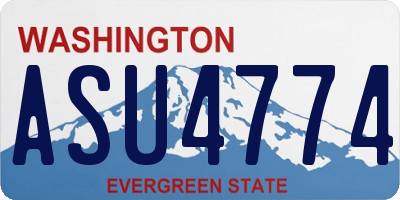 WA license plate ASU4774