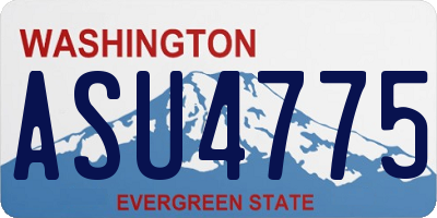 WA license plate ASU4775