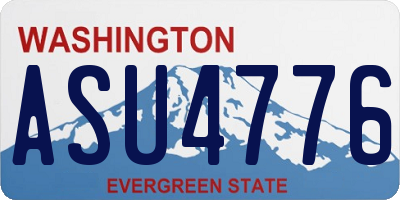 WA license plate ASU4776