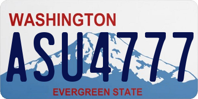 WA license plate ASU4777