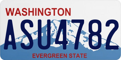 WA license plate ASU4782